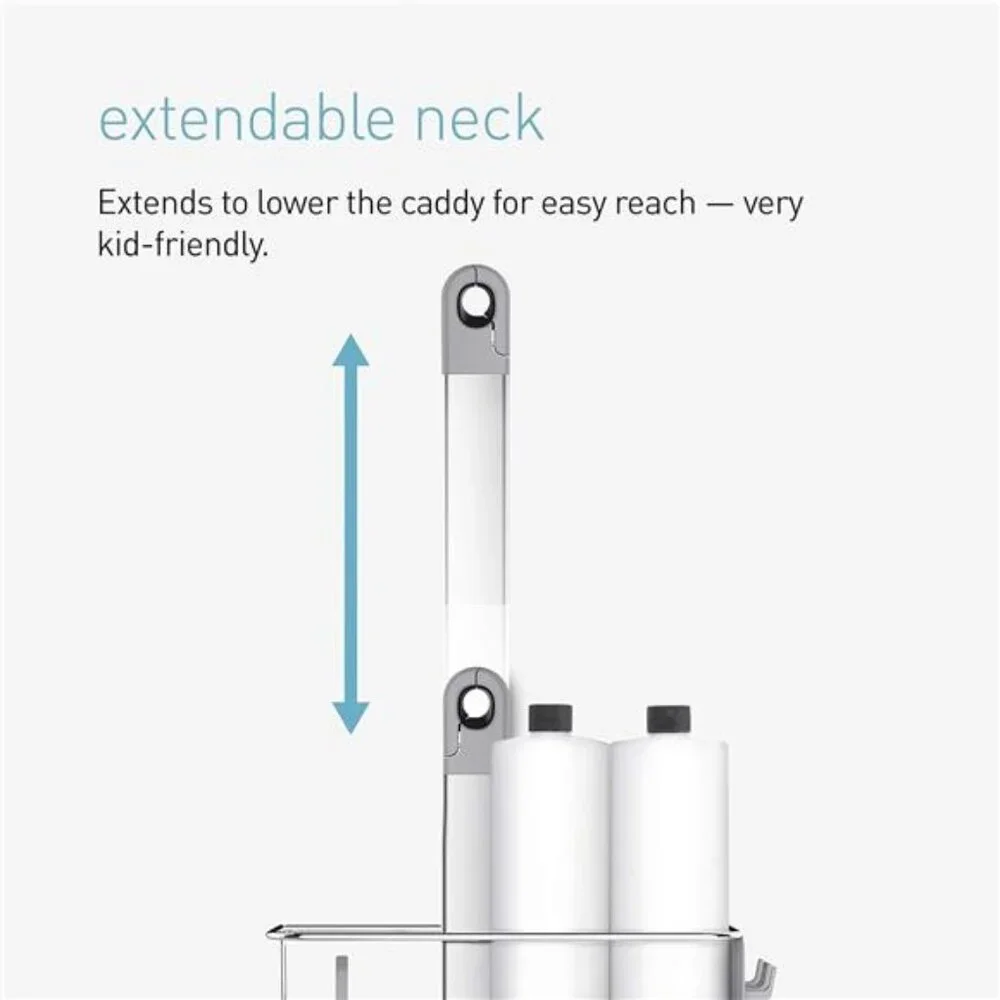 Adjustable and Extendable Shower Caddy XL, Stainless Steel